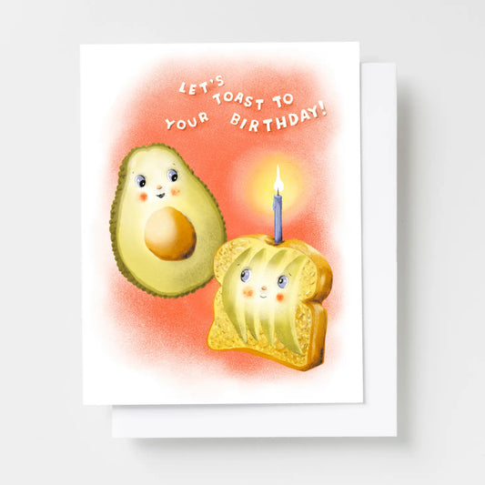 Let's Toast to Your Birthday Risograph Card