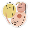 S89 Clear Abstract Face Sticker