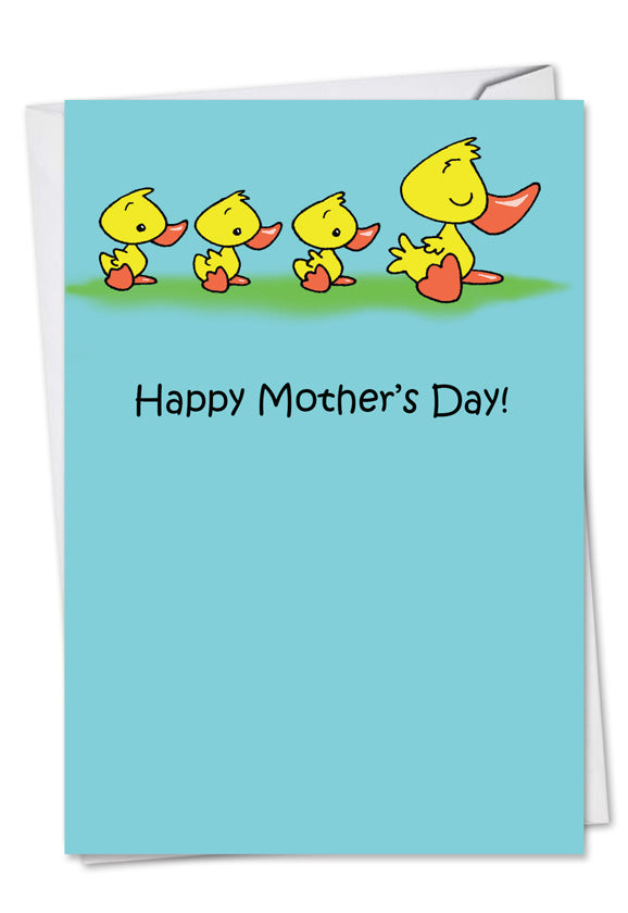 Ducklings In Line Mother's Day Card