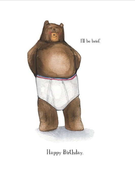 Brief Birthday Card