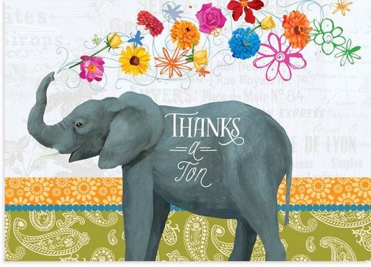 Large Elephant Thanks Card