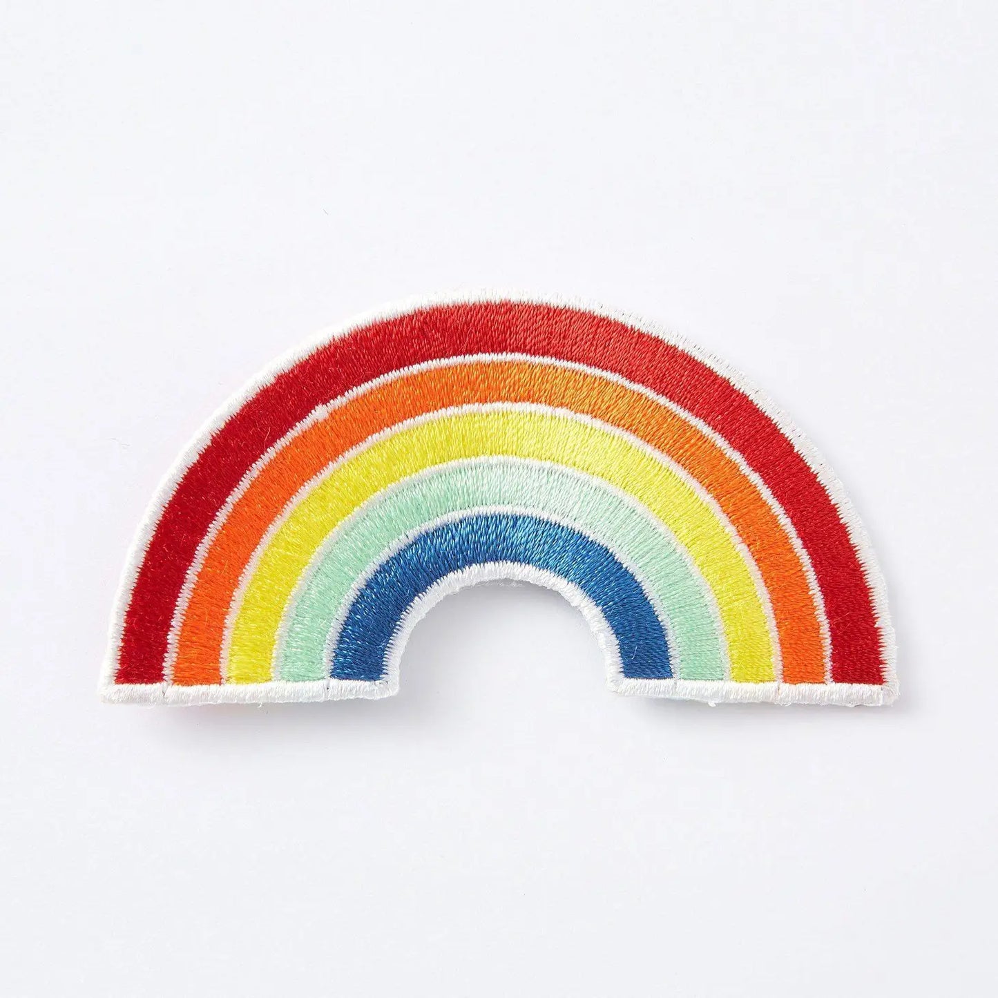 #119 Rainbow Embroidered Iron On Patch