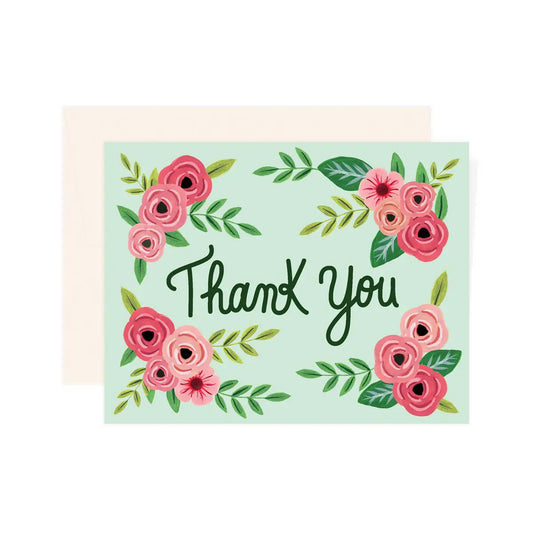 Thank You Floral Greeting Card