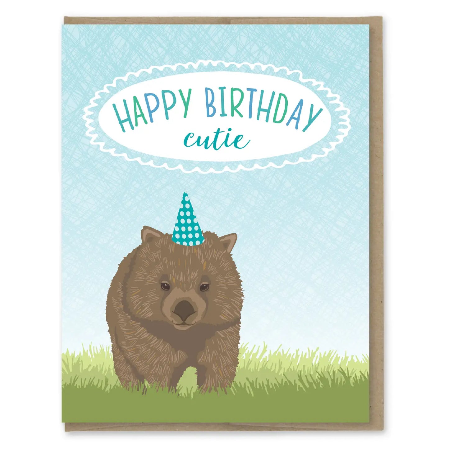 Cutie Wombat Birthday Card