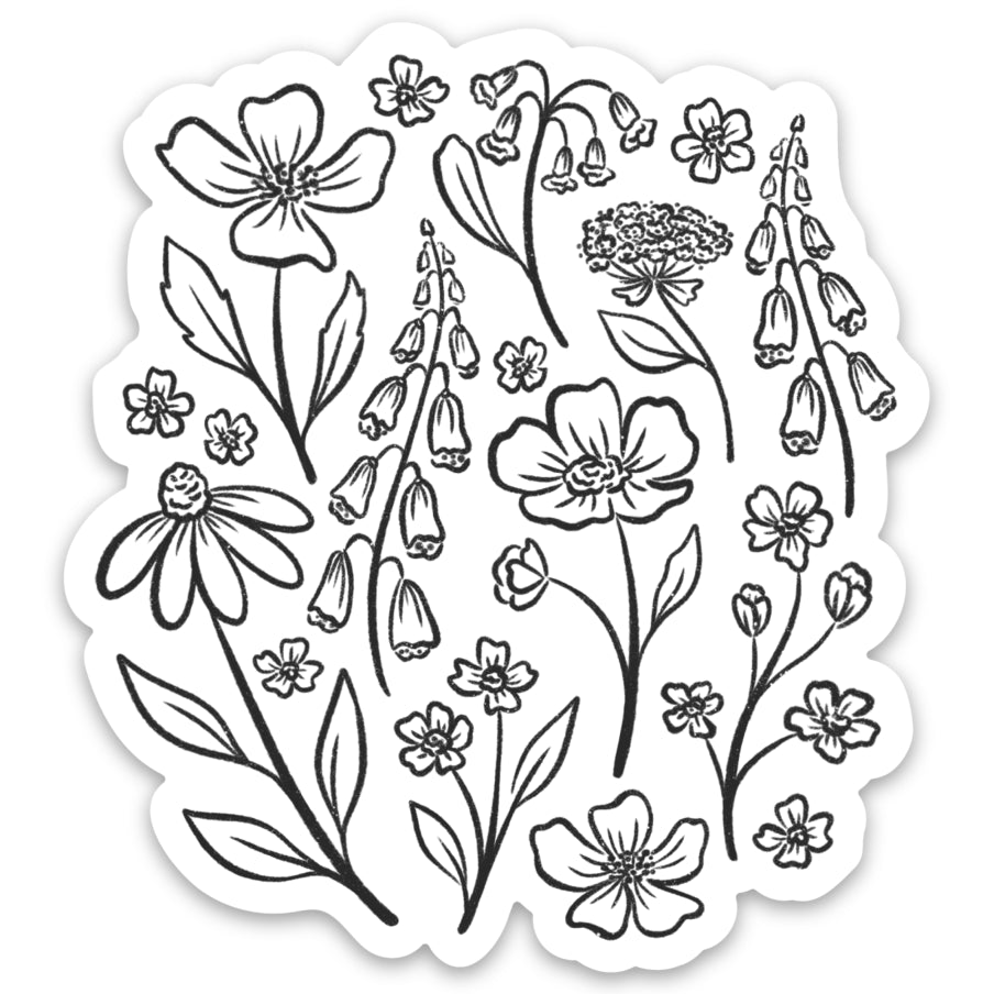 S19 Pressed Florals Sticker