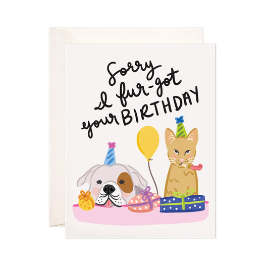 Fur-got Birthday Card