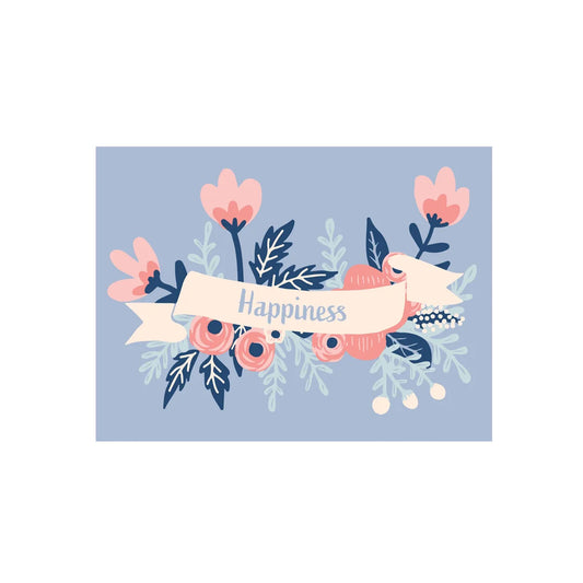 Floral Happiness Banner Card