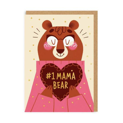 Number 1 Mama Bear Mother's Day Card