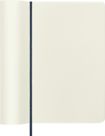 Classic Large Blue Soft Cover Plain Notebook