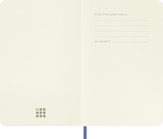 Classic Pocket Hydrangea Blue Soft Cover Ruled Notebook