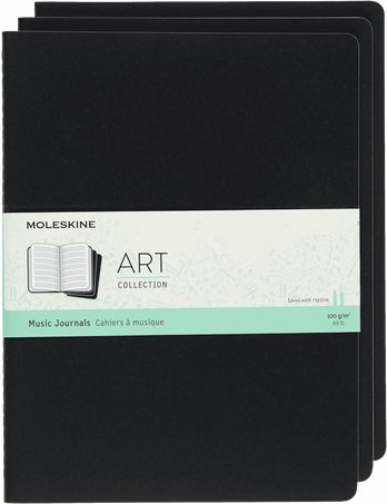 Art Collection X-Large Black Music Notebook & Cahier