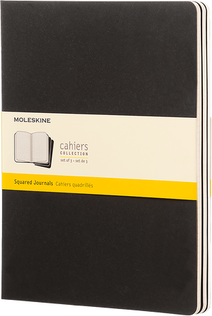 Cahier X-Large Black Set Of 3 Square Journals
