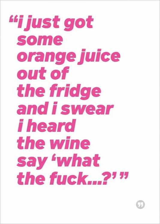 Orange Juice Card