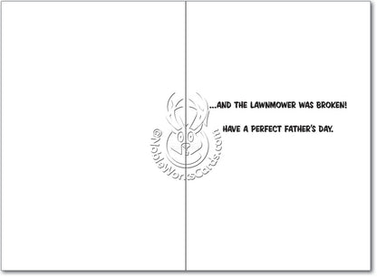 Funny Lawnmower Father's Day Card