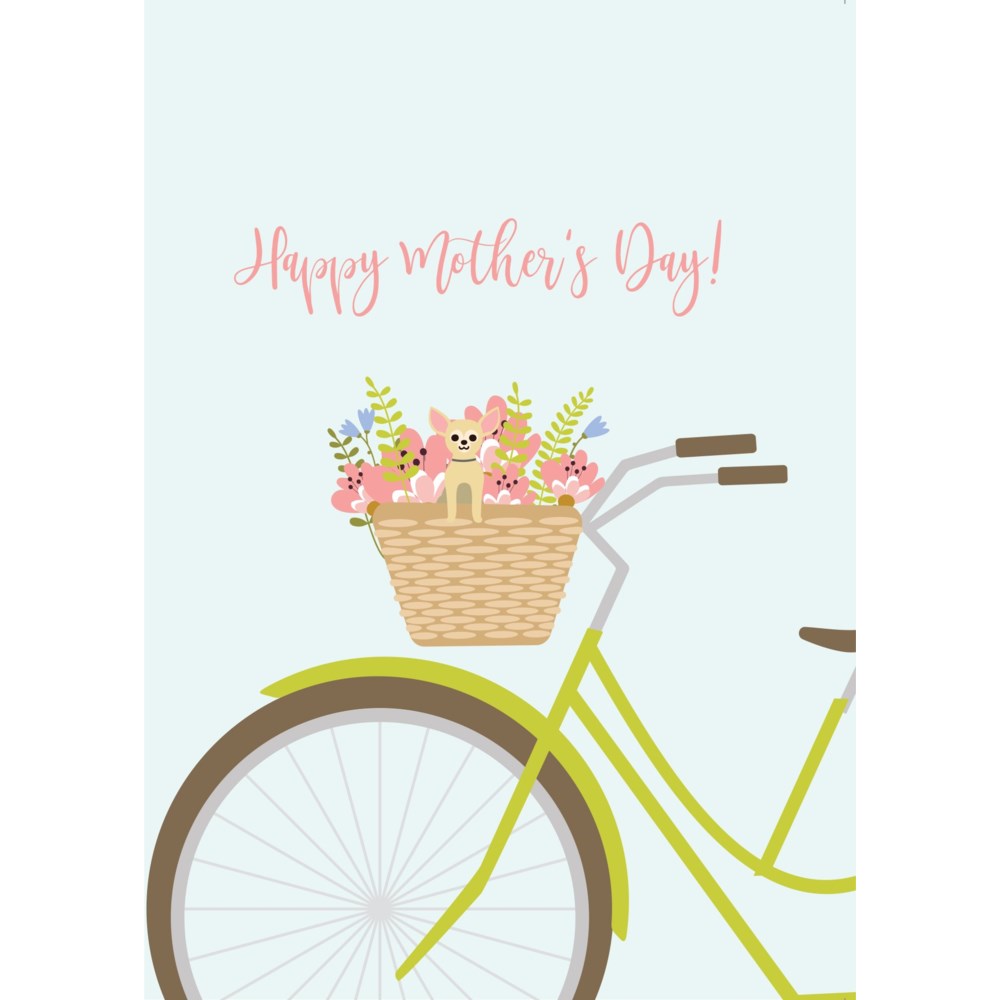 Designs By Maria Bicycle Basket Card