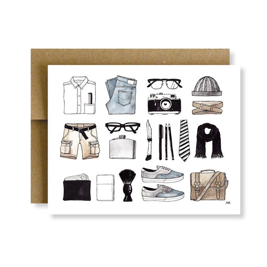 Men's Minimal Items Card