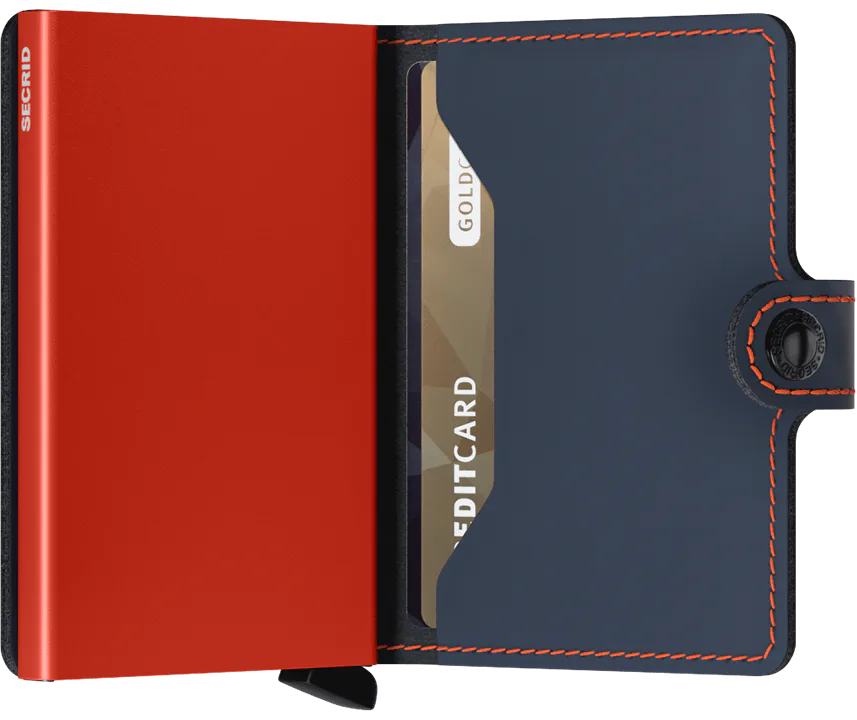 Miniwallet Matte Night Blue & Orange