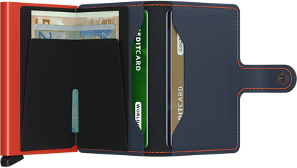 Miniwallet Matte Night Blue & Orange