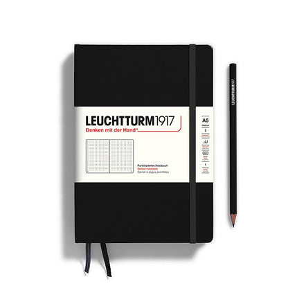 Black Medium A5 Hardcover Notebook