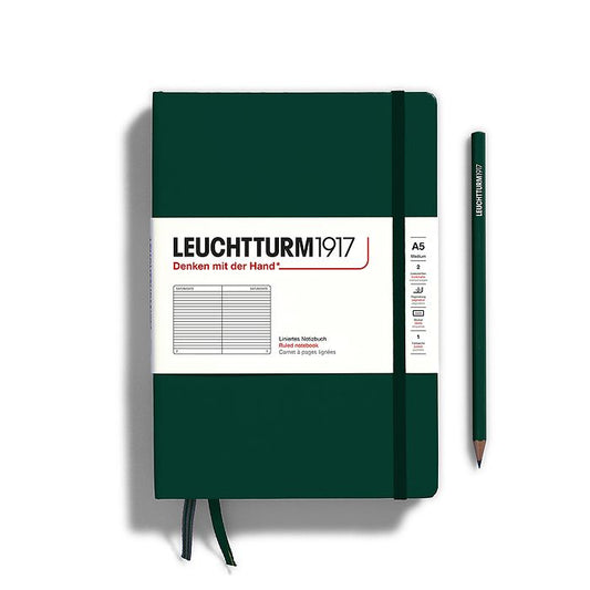 Forest Green Medium A5 Hardcover Notebook