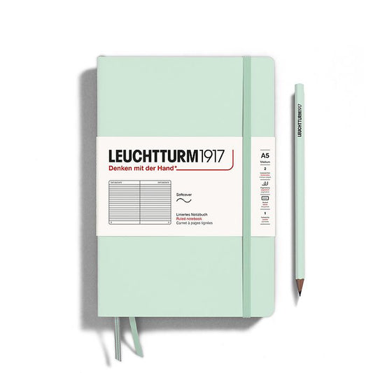 Mint Green Medium A5 Softcover Notebook