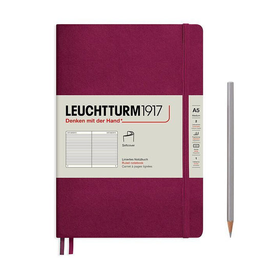 Port Red Medium A5 Softcover Notebook