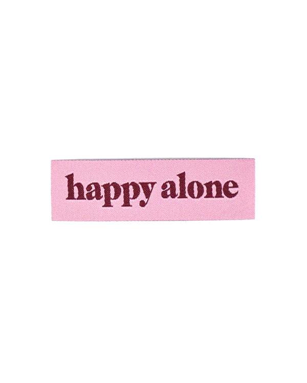 #5 Happy Alone Tiny Woven Patch