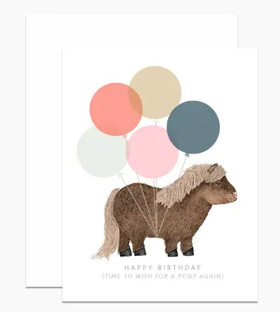 Time To Wish For A Pony Again-Birthday Card