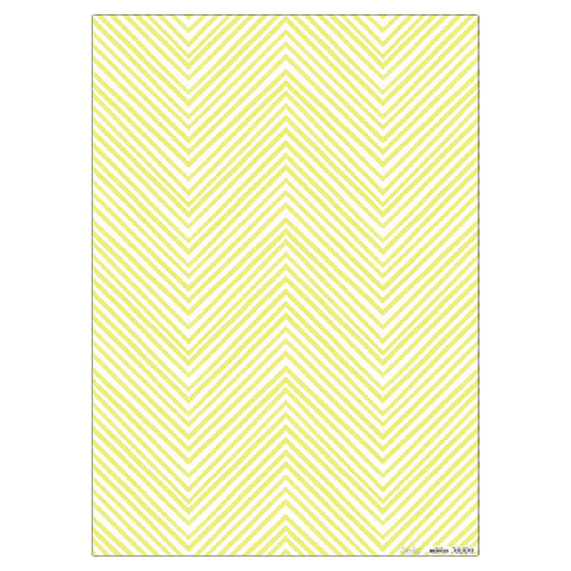 Yellow Neon Chevrons Flat Wrapping Paper