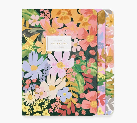 Assorted Set of 3 Marguerite Stitched Notebooks