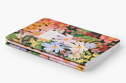 Assorted Set of 3 Marguerite Stitched Notebooks