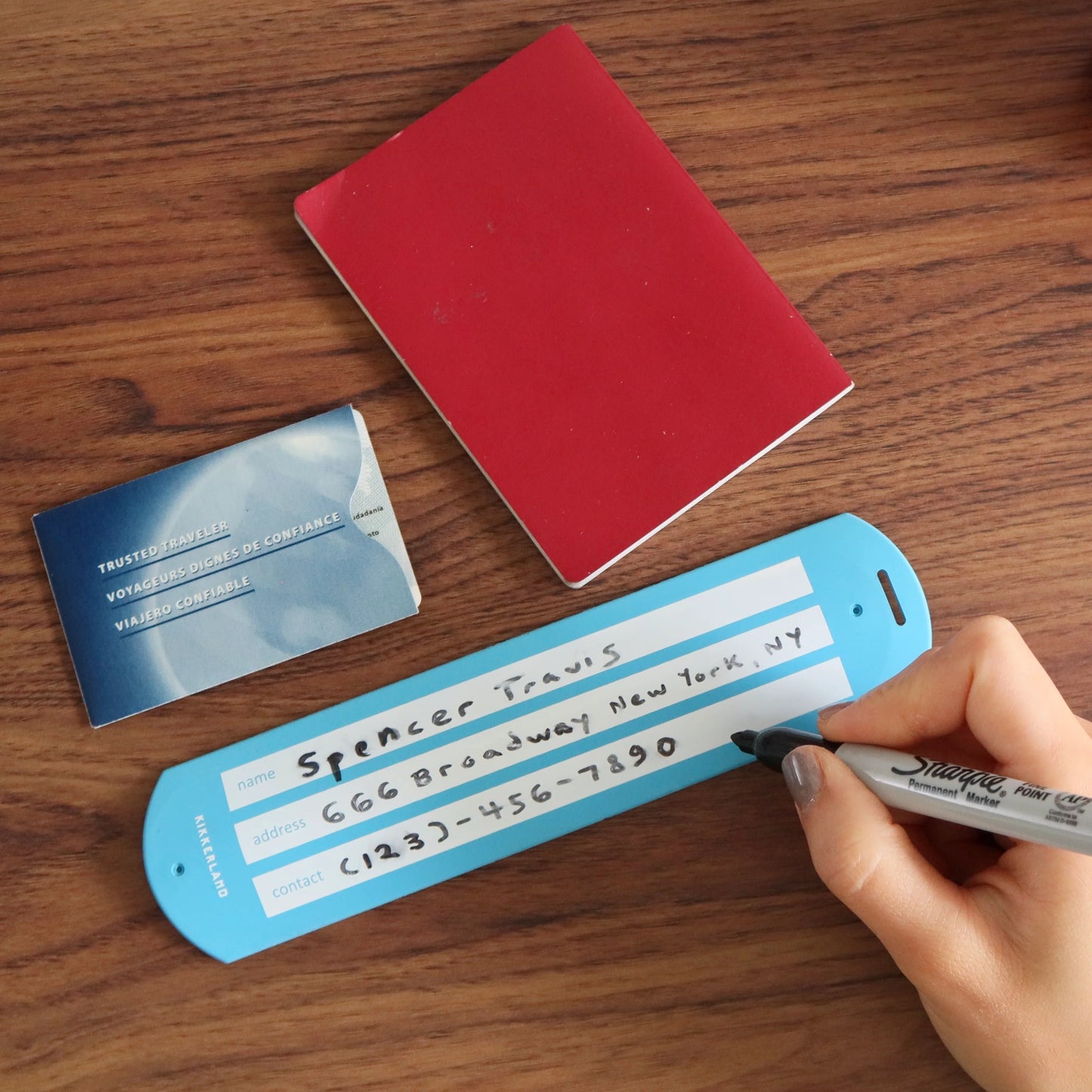Blue Slap Luggage Tag