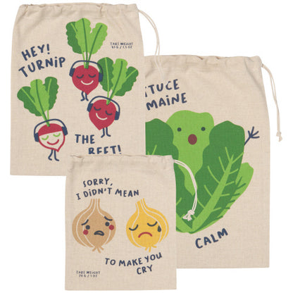 Produce Bag Funny Food Set of 3