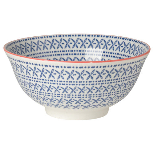 6" Stamped Bowl Blue Cross