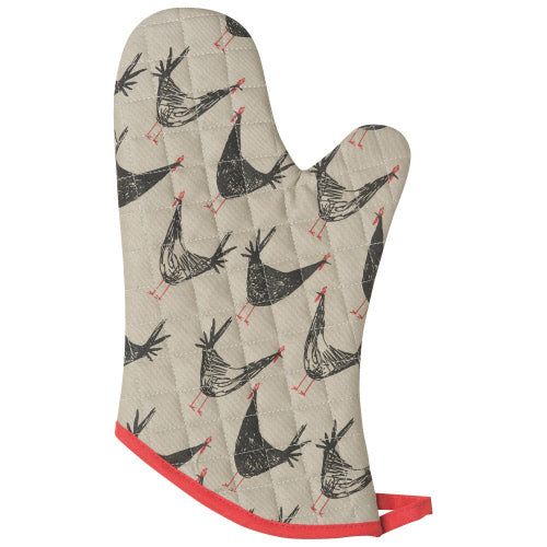 Oven Mitts Set of 2 Chicken Scratch