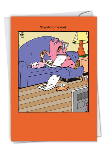 Sty-At-Home Father's Day Card