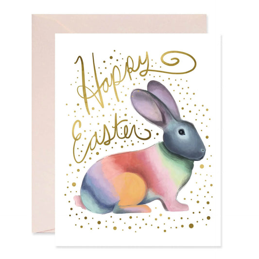 Rainbow Easter Bunny Card