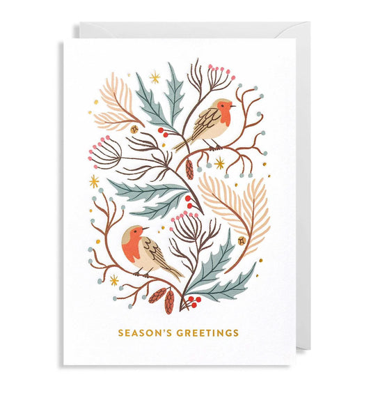 Robins Season's Greetings Card